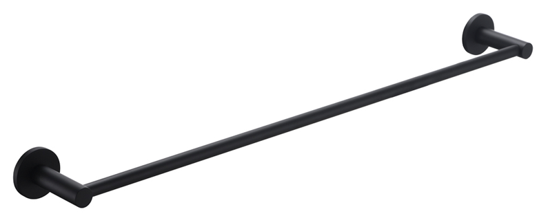 Black Mica Single Towel Rail in 600mm or 800mm Sizes