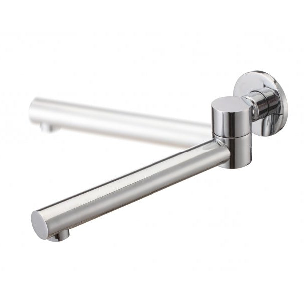 LUCID Chrome 180° Swivel Round Bathtub/Basin Wall Spout - Modern & Durable