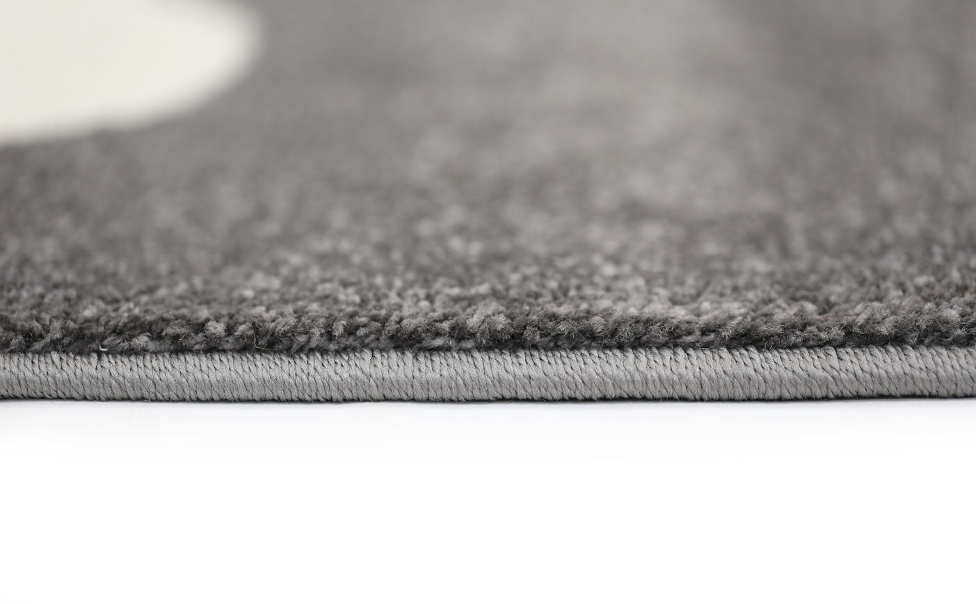 Piccolo Kids Rug in Dark Grey and White Cloud Design