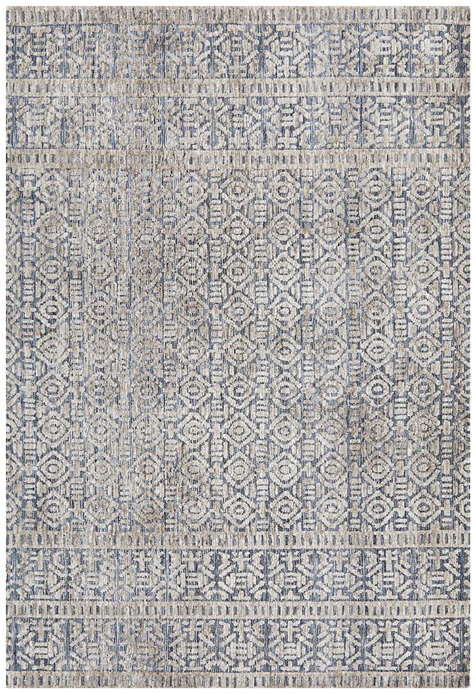 Hot Sale! Levi Miriam Navy Grey Polyester Microfibre Rug for Your Home Decor