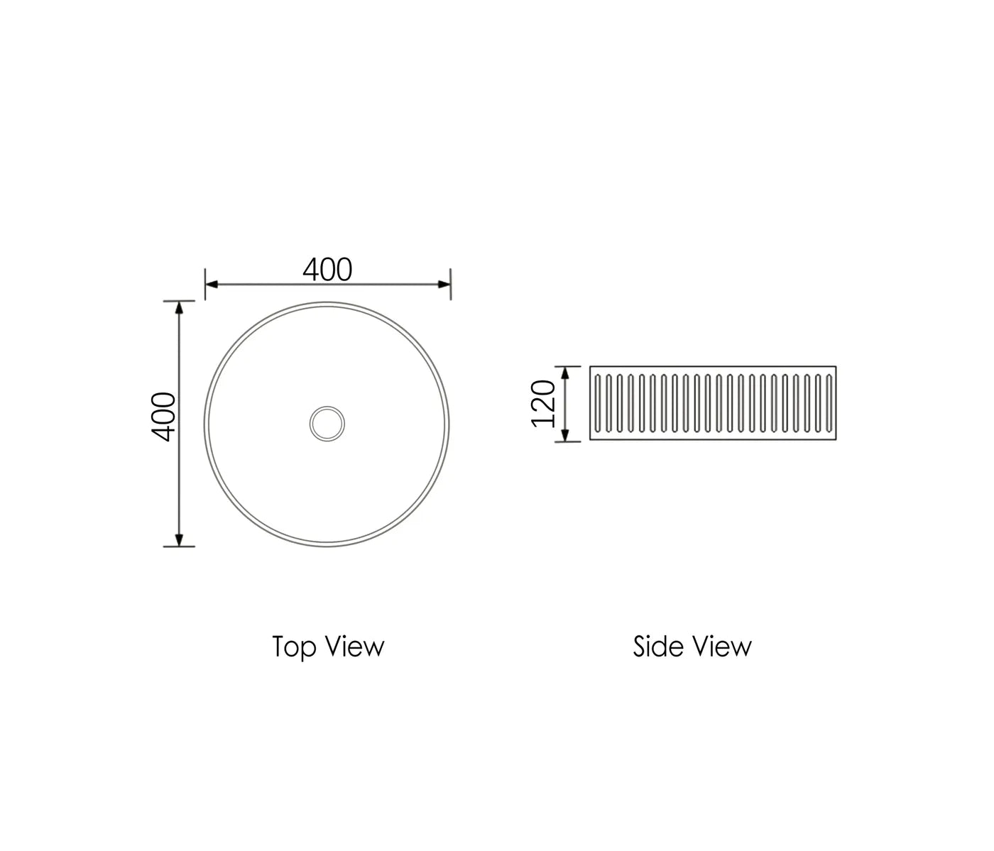 Special Offer! Round HUDSON Concrete Basin in White (400mm Diameter x 120mm Height)