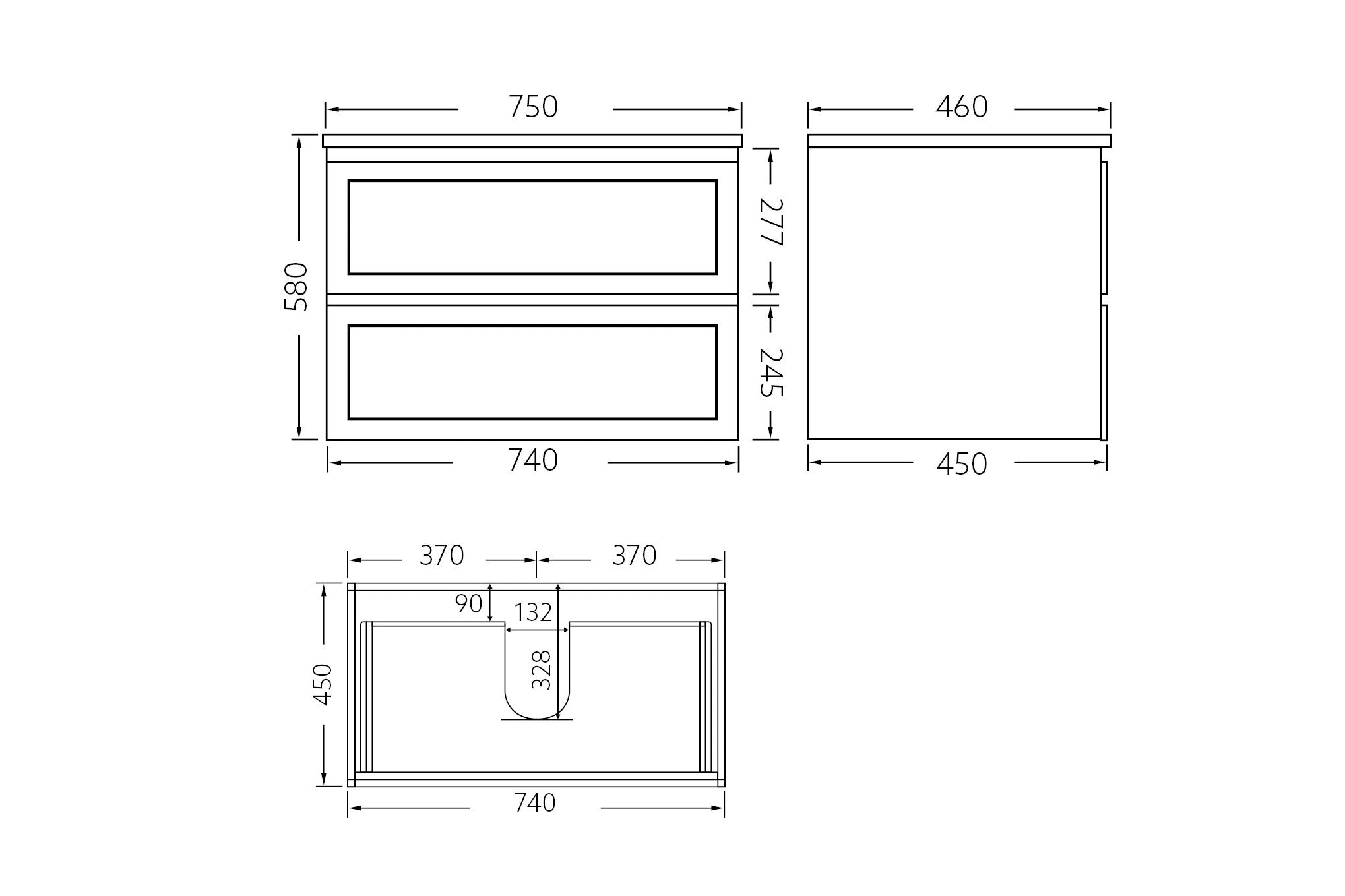 750mm Fremantle Wall Hung PVC Vanity Cabinet in Matte White - Premium Quality!