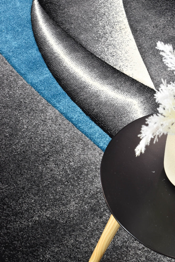 Exclusive Offer: Novus 56A Machine - Made Polypropylene Rug in Grey Turquoise