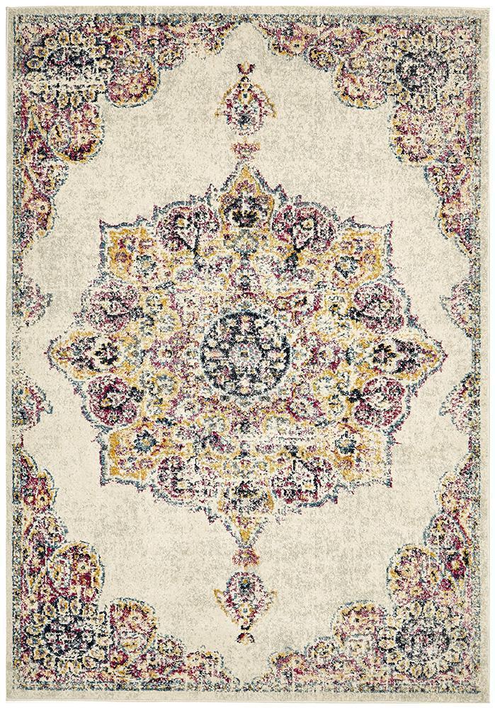 Hot Sale! Museum Kendall Bone Polypropylene Rug with Boho - Inspired Design