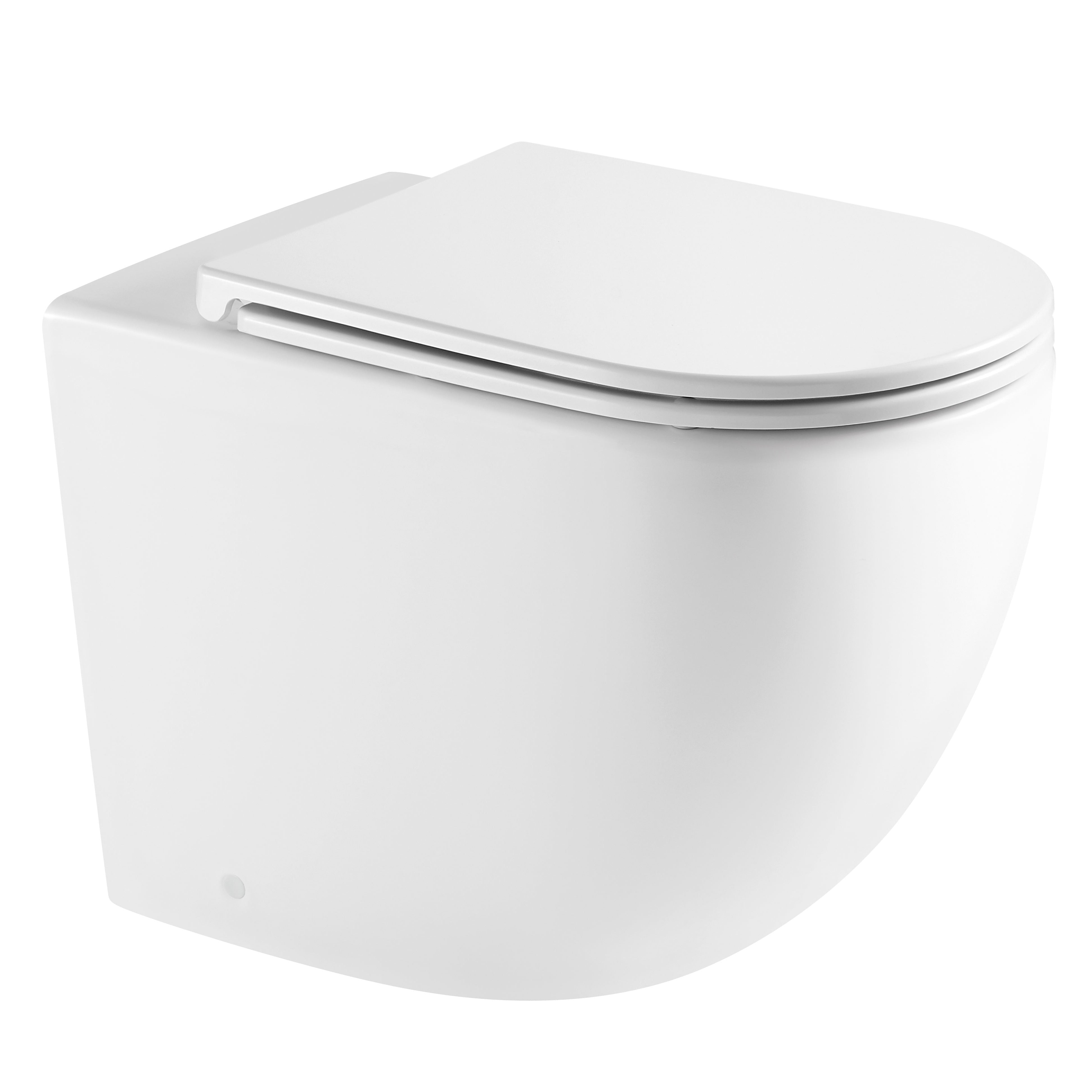 Norton99 Gloss White Wall - Faced Floor Toilet Pan for a Serene Bathroom