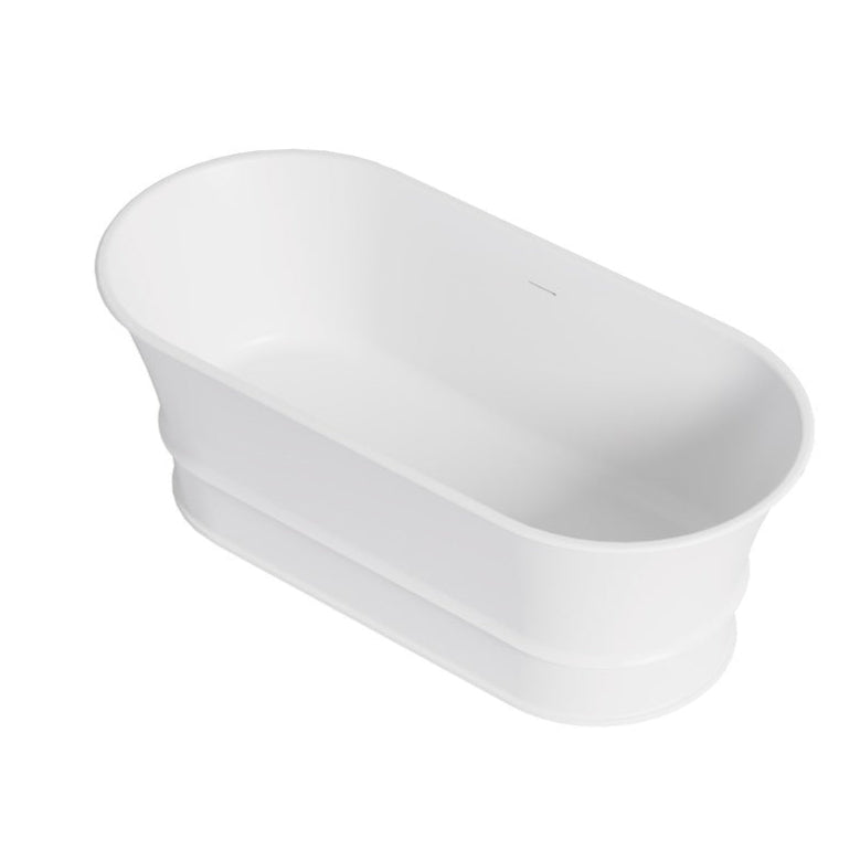 Hot Deal! 1700mm Matte White Harrington Solid Surface Stone Bathtub