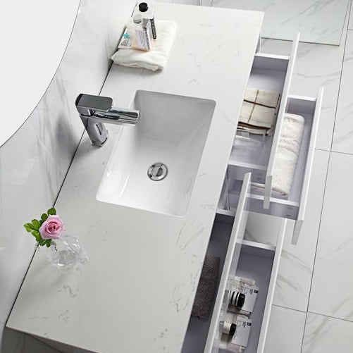 LEONA All - Sizes Wall - Hung Vanity in Stunning Gloss White