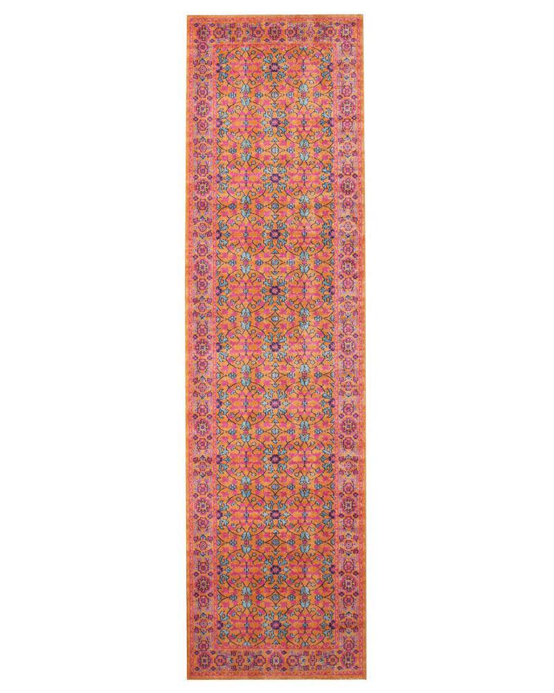 Eternal Whisper Rust Runner Rug - Distressed Vintage Look at Low Cost