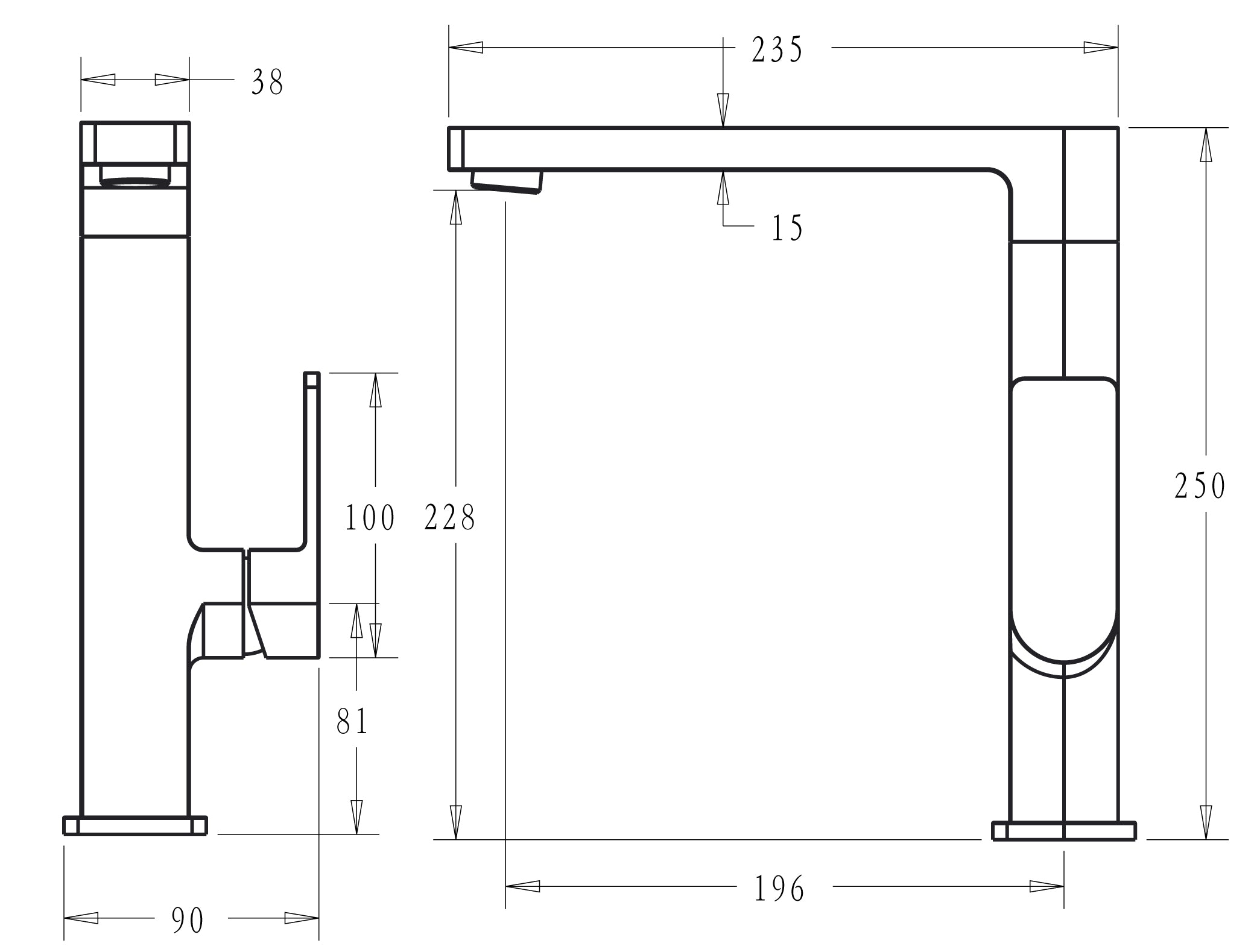 Hot Sale! Matte Black Flores Kitchen Sink Mixer for Modern Kitchens