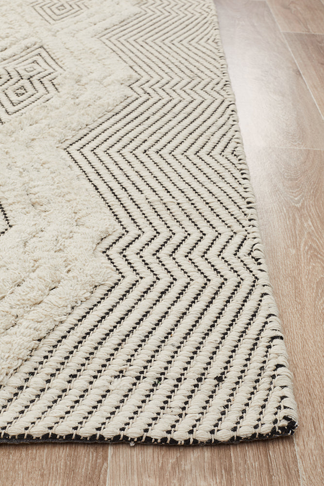 Miller's Stunning Rhythm Chime Bone Hand - Loomed Area Rug with Unique Design on Sale