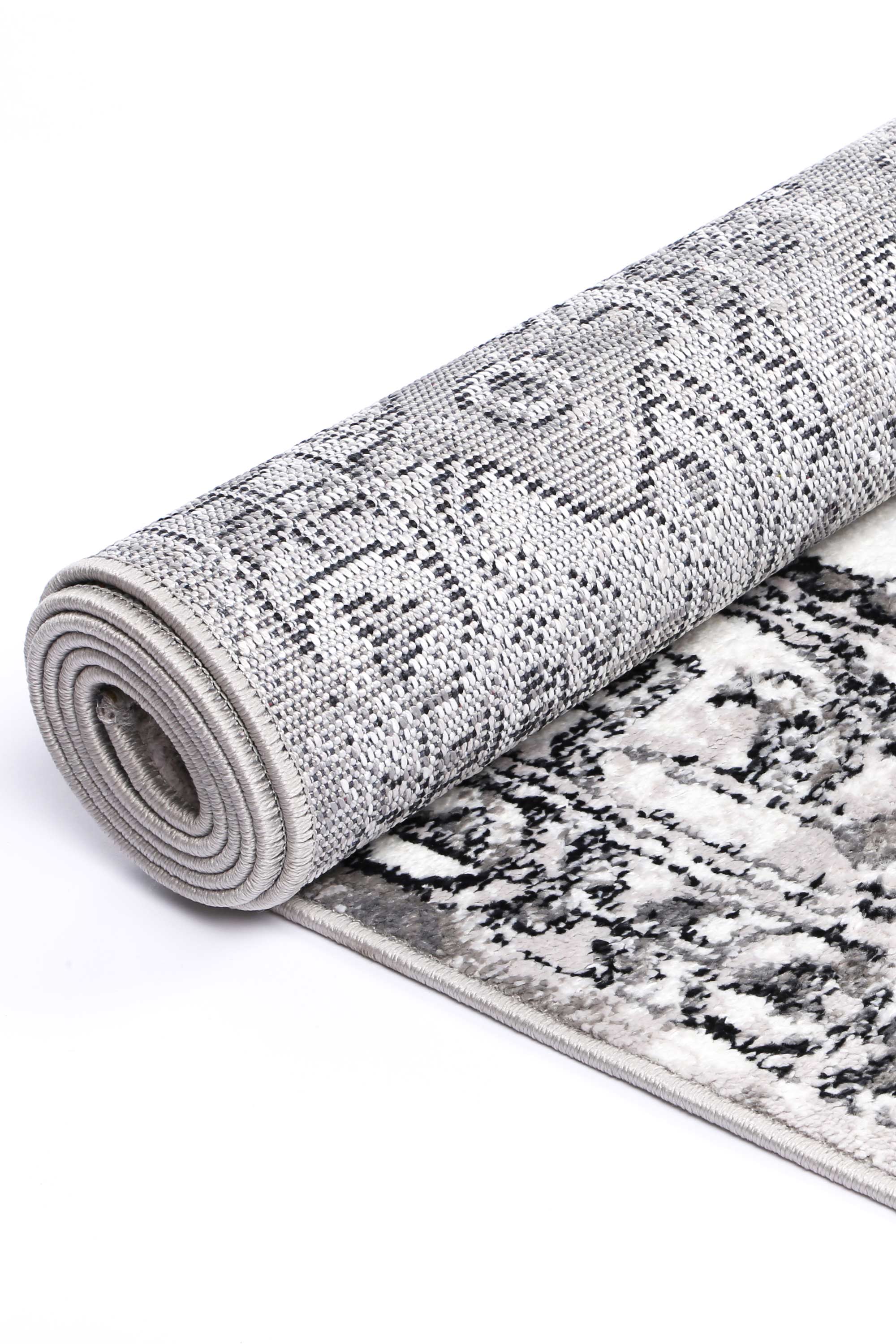 Anatolia Traditional Rug in Stylish Black and Grey - Ideal for High Traffic Areas