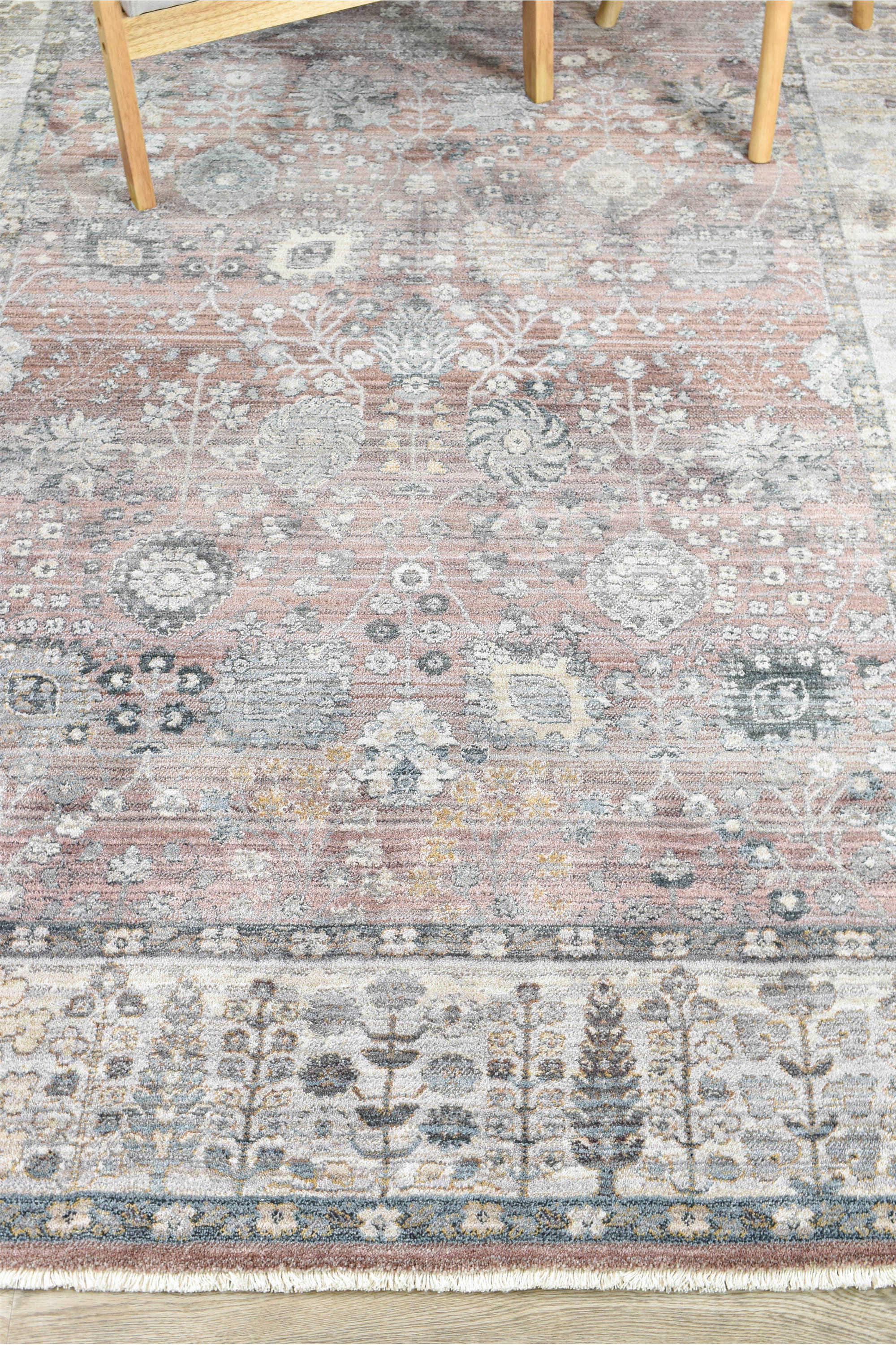 Novara 0B568A Soft Pink Rose Balm Luxury Rug from Turkey