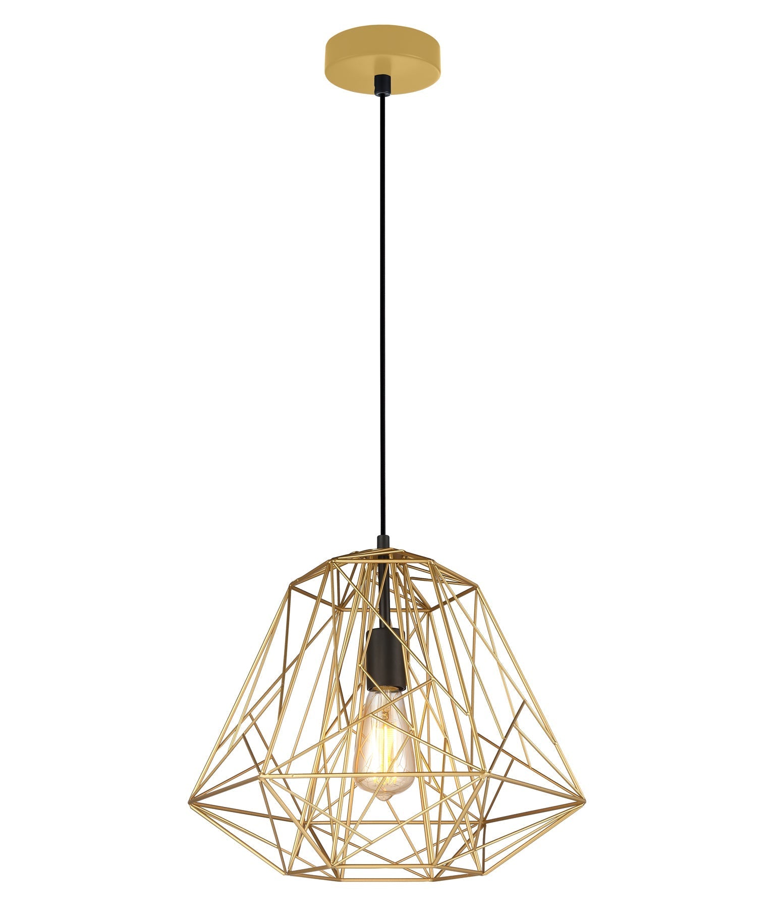 MARTE: Stylish Geometric Interior Iron Cage Single Pendant Lights