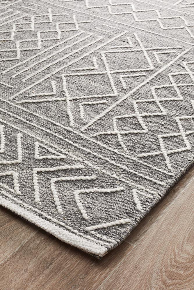 Limited-Time Offer! Hudson 807 Grey Wool Flat-Woven Rug for Stunning Home Decor