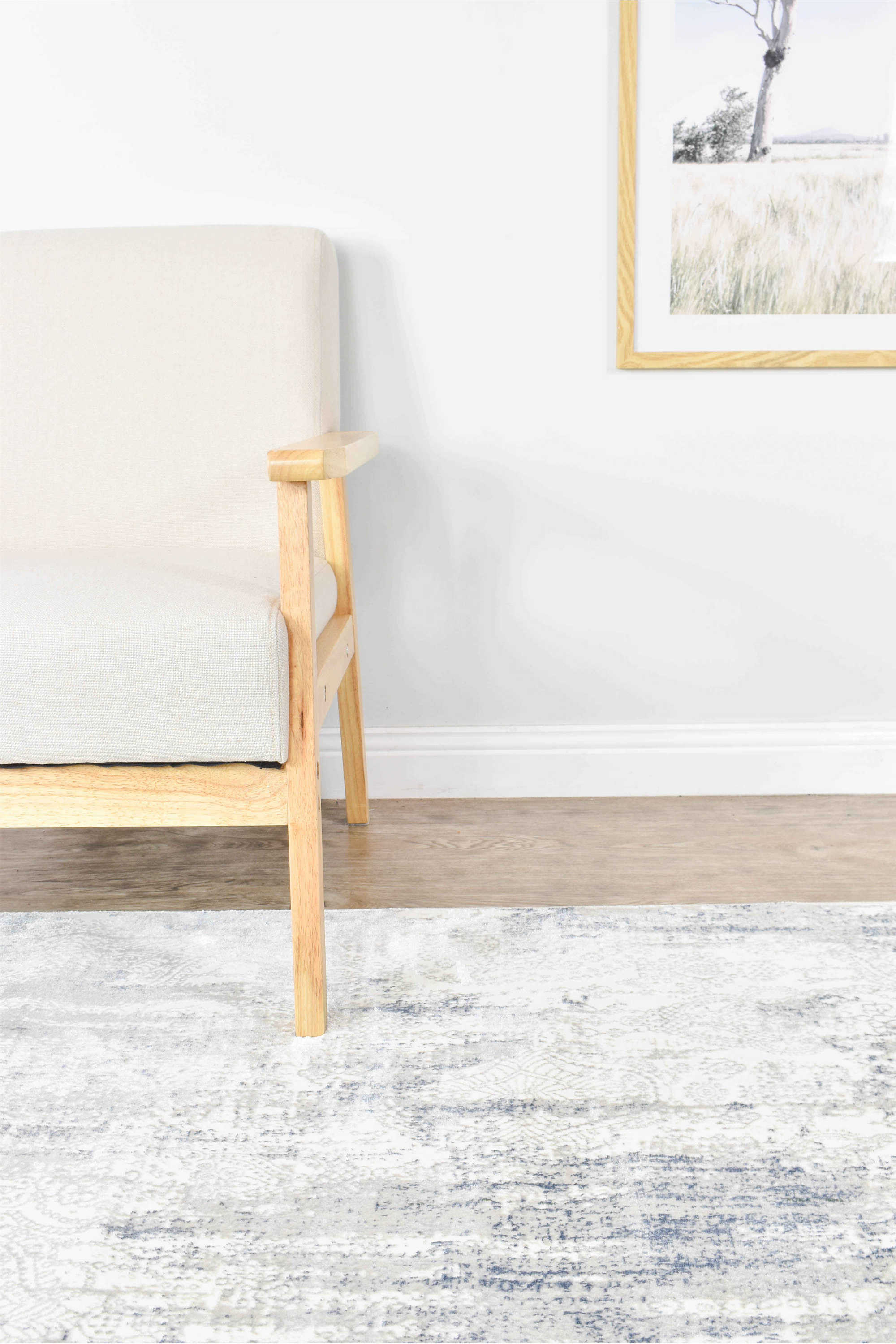 Harmonia White Belle Runner Rug - Soft Elegance for Your Home