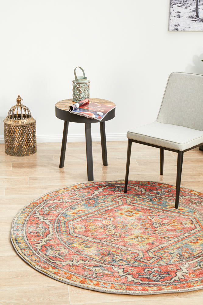 Hot Deal! Legacy 856 Crimson Round Polypropylene Rug from Turkey