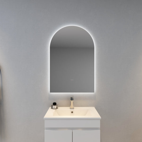 Hot Sale! Poseidon 600x900mm LED Backlit Arch Bathroom Mirror