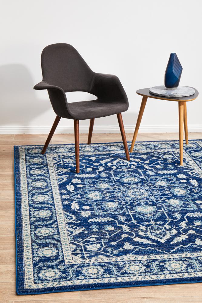 Hot Sale! Navy Transitional Evoke Release Rug with Artisan Quality
