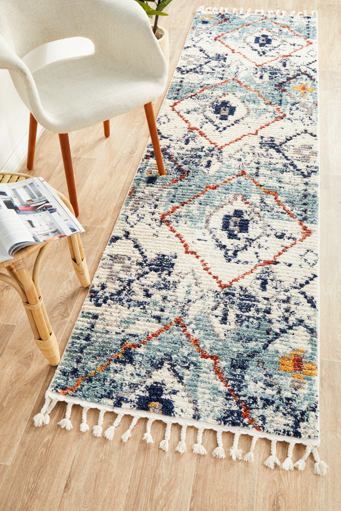 Exclusive Blue Moroccan Runner Rug from Marrakesh Collection - Perfect for Your Home