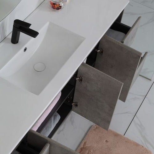 LOLA Grey Wall Hung Vanity - All Sizes Available