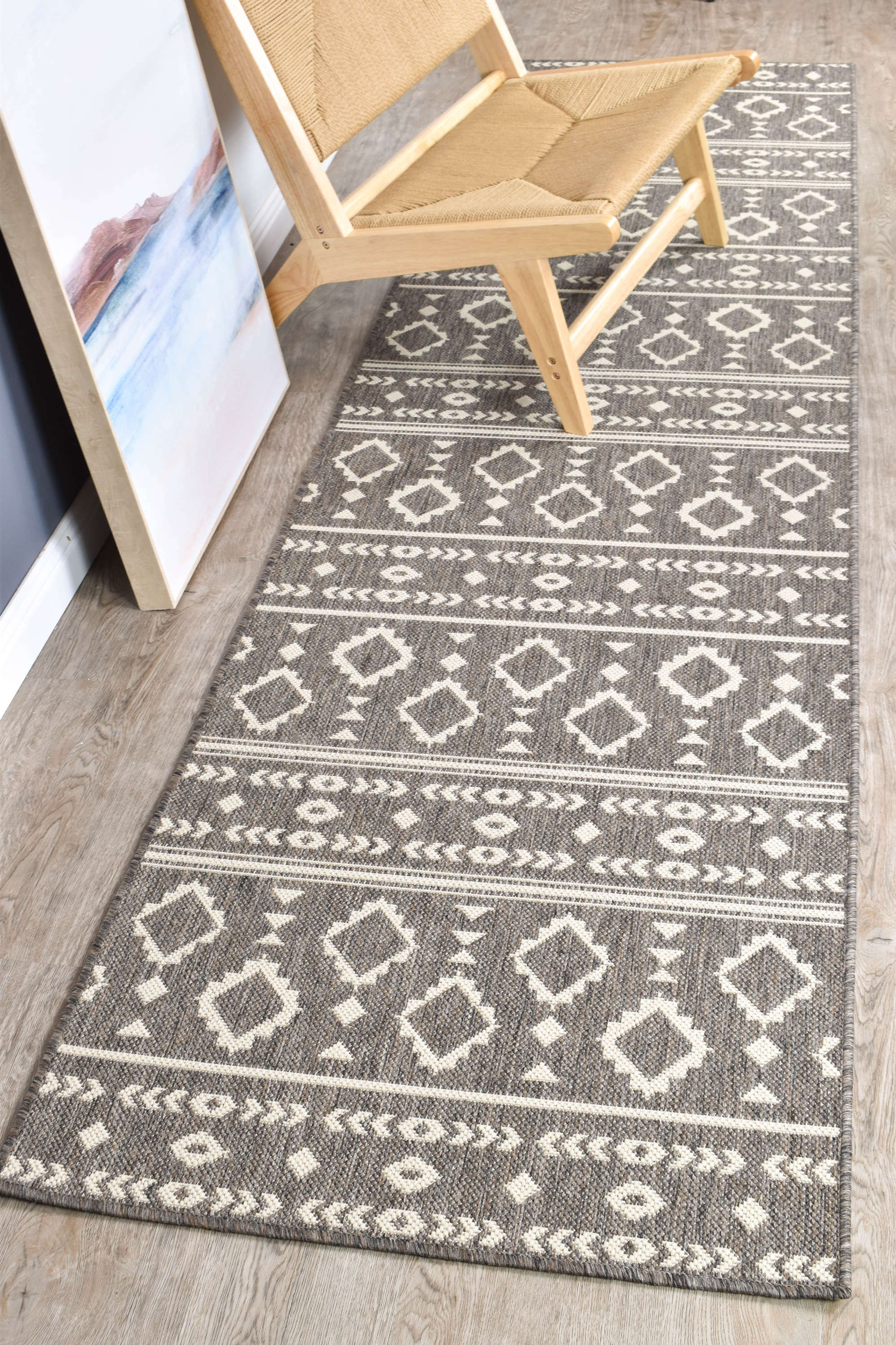 Affordable Alaska Brown Washable Rug - Ideal for Indoors & Outdoors