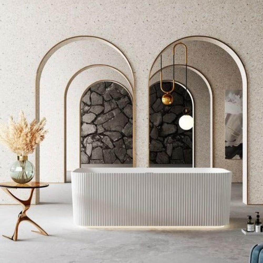 Hot Deal! Milano Gloss White Free - Standing Bathtub in 1500mm or 1700mm Sizes