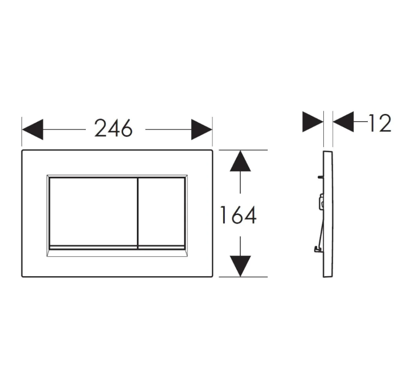 Geberit Sigma30 Bathroom Flush Plate - Stylish Matt Chrome Finish with Chrome Trim