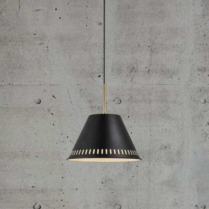 Industrial-Style Pine Black and Grey Pendant Light