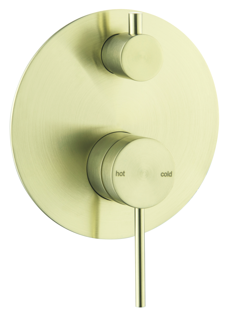 Hot Deal! Brushed Gold 1P Mica Shower Mixer with Diverter for Enhanced Showering