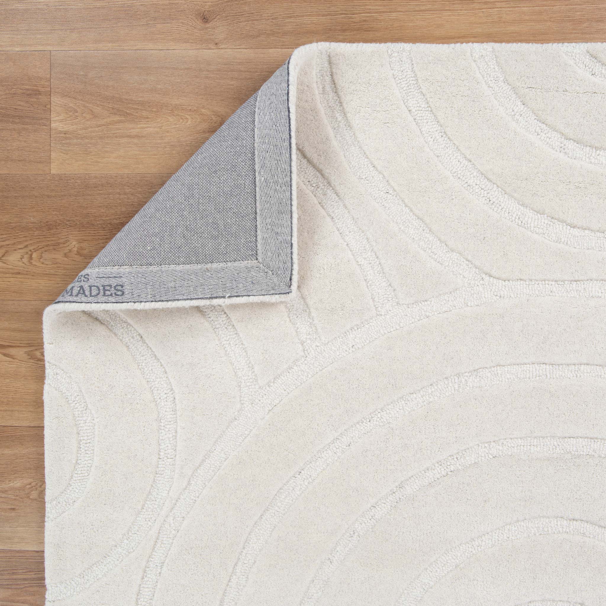 Exclusive Les Nomades Ellipse Cream Wool Rug for Modern Interior Decor