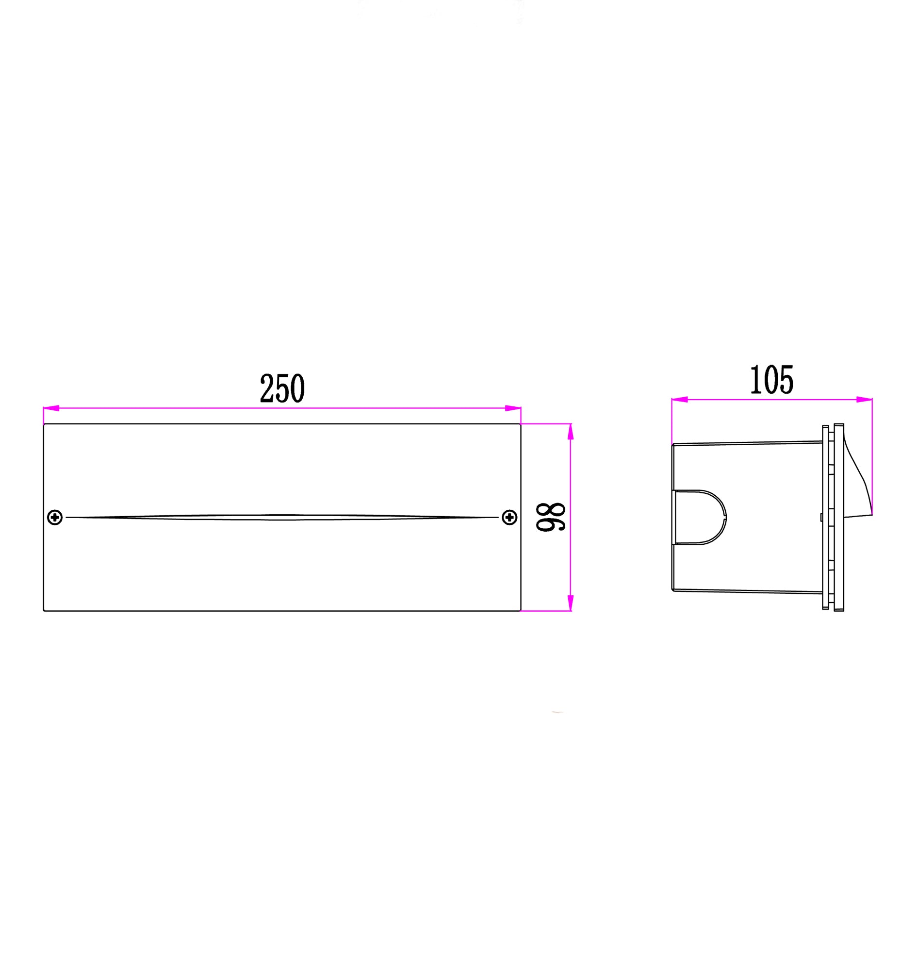 OGATRI IP65 Recessed Exterior LED Wall Lights with Tri - CCT Function