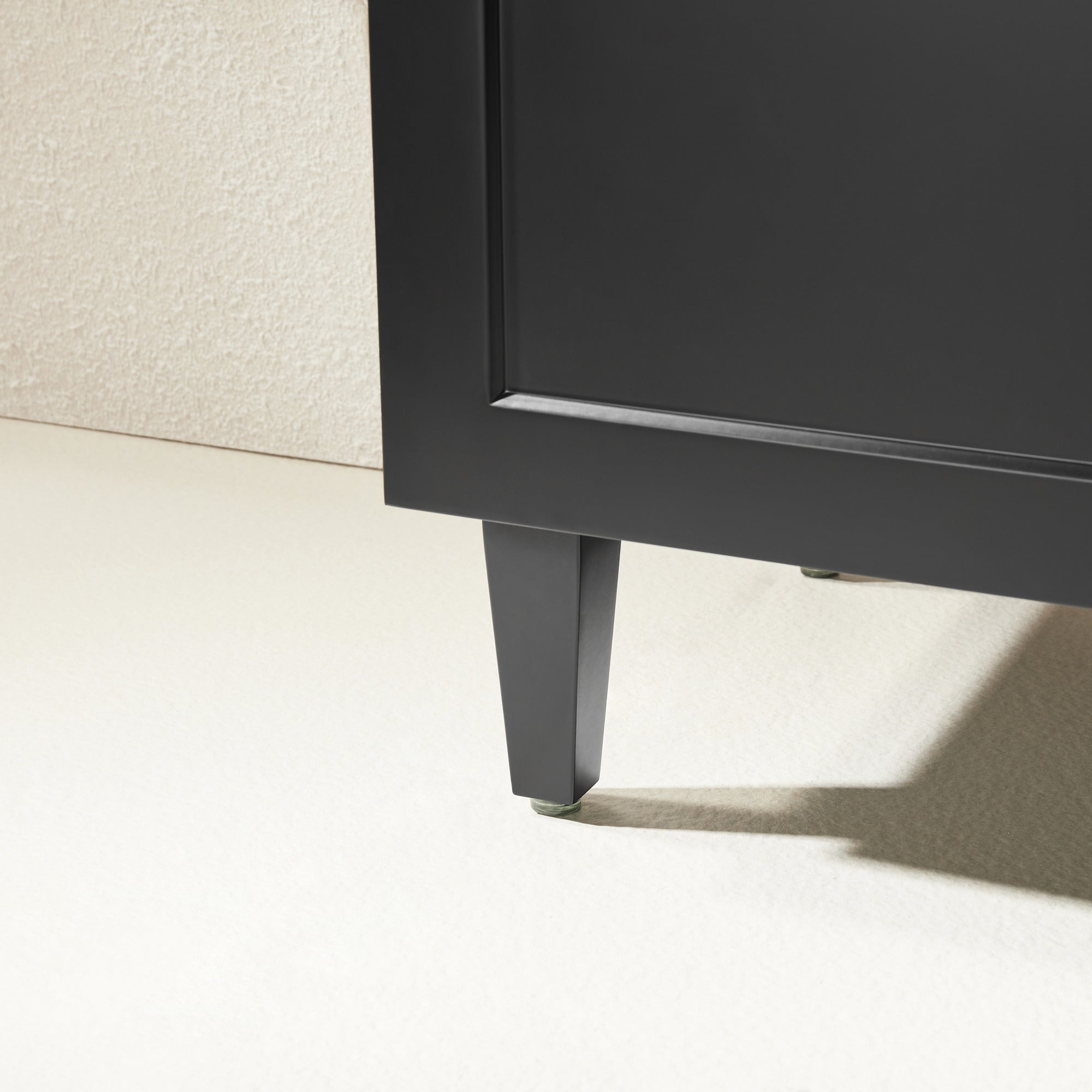 1200mm Harrington Freestanding PVC Bathroom Vanity in Matte Black (Single Bowl) - Timeless Elegance