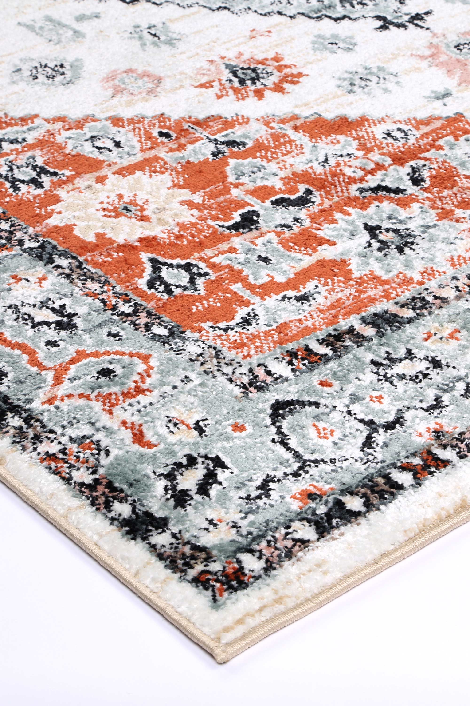 Hot Sale! Anatolia Traditional Cream and Terracotta Color Polypropylene Floor Rug