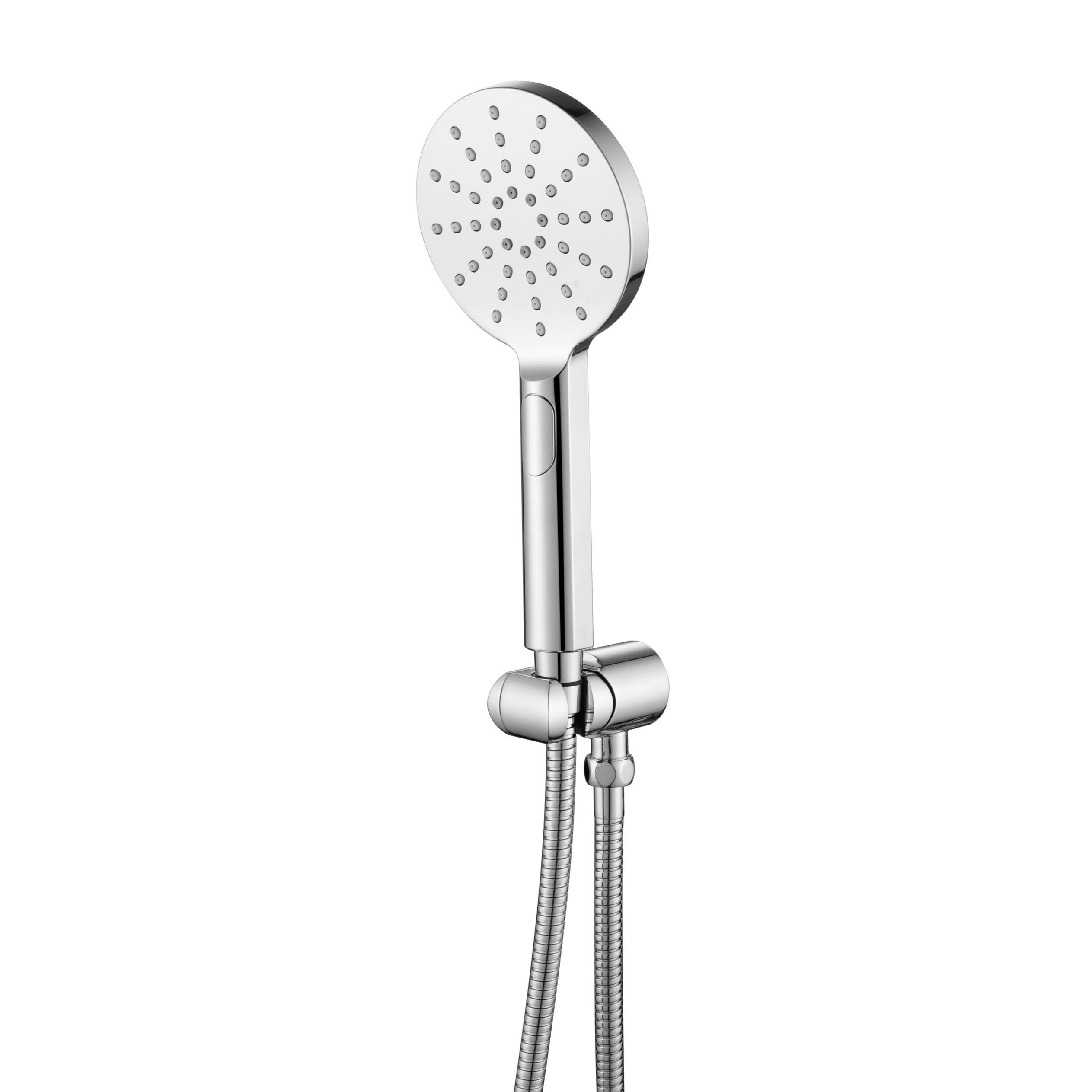 Chrome Mica Wide Hand Shower - Ideal for a Relaxing and Efficient Shower Experience
