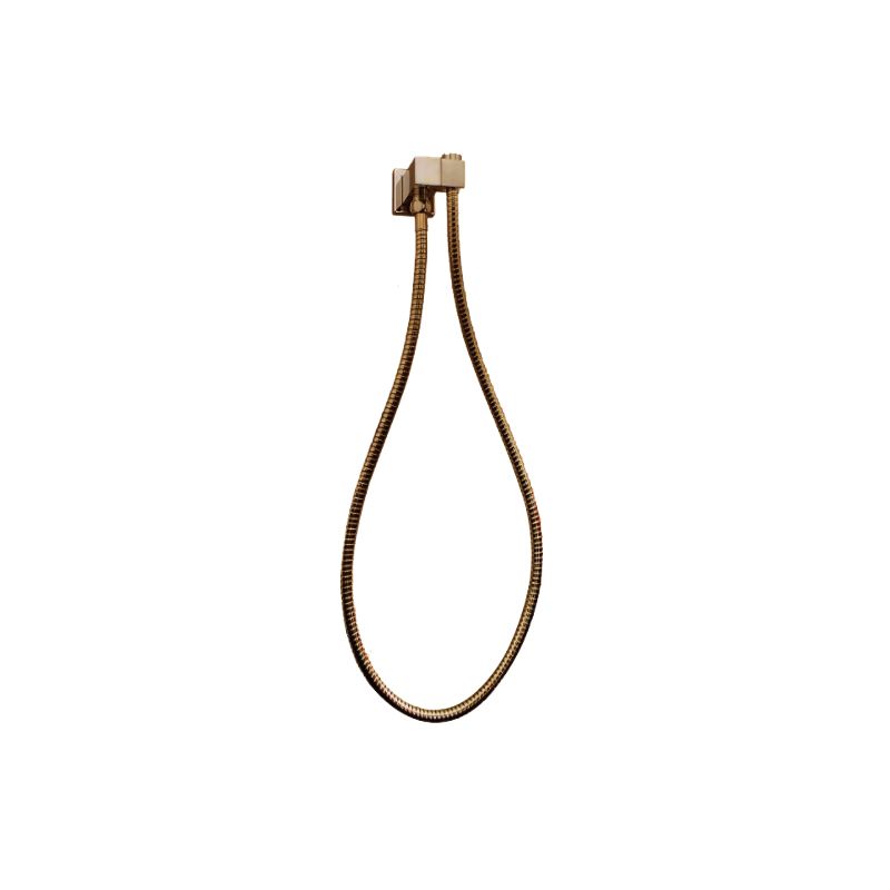Hot Deal! Esperia Square Shower Holder Wall Connector & 1.5m Hose in Brushed Yellow Gold