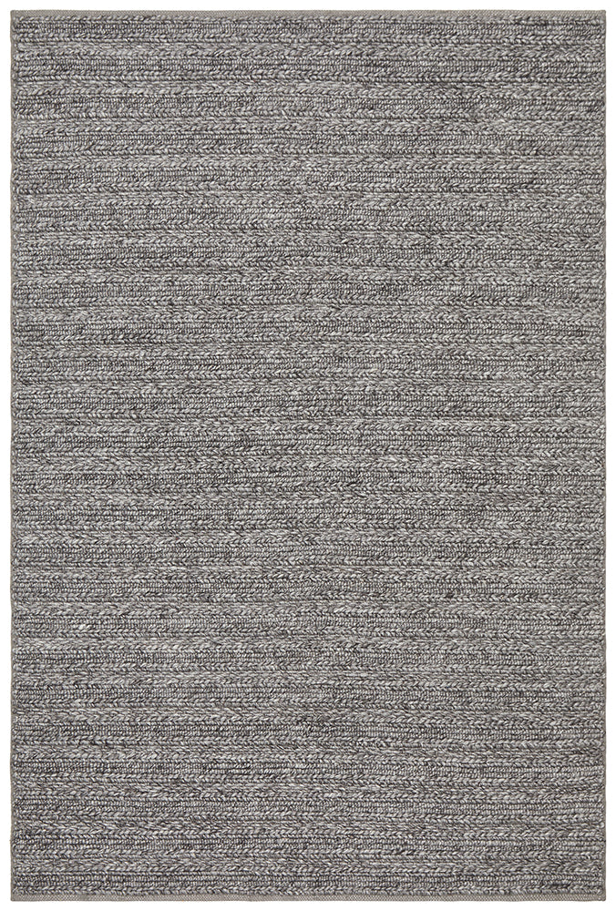 801 Harvest Soft Steel Hand-Woven Wool & Viscose Rug