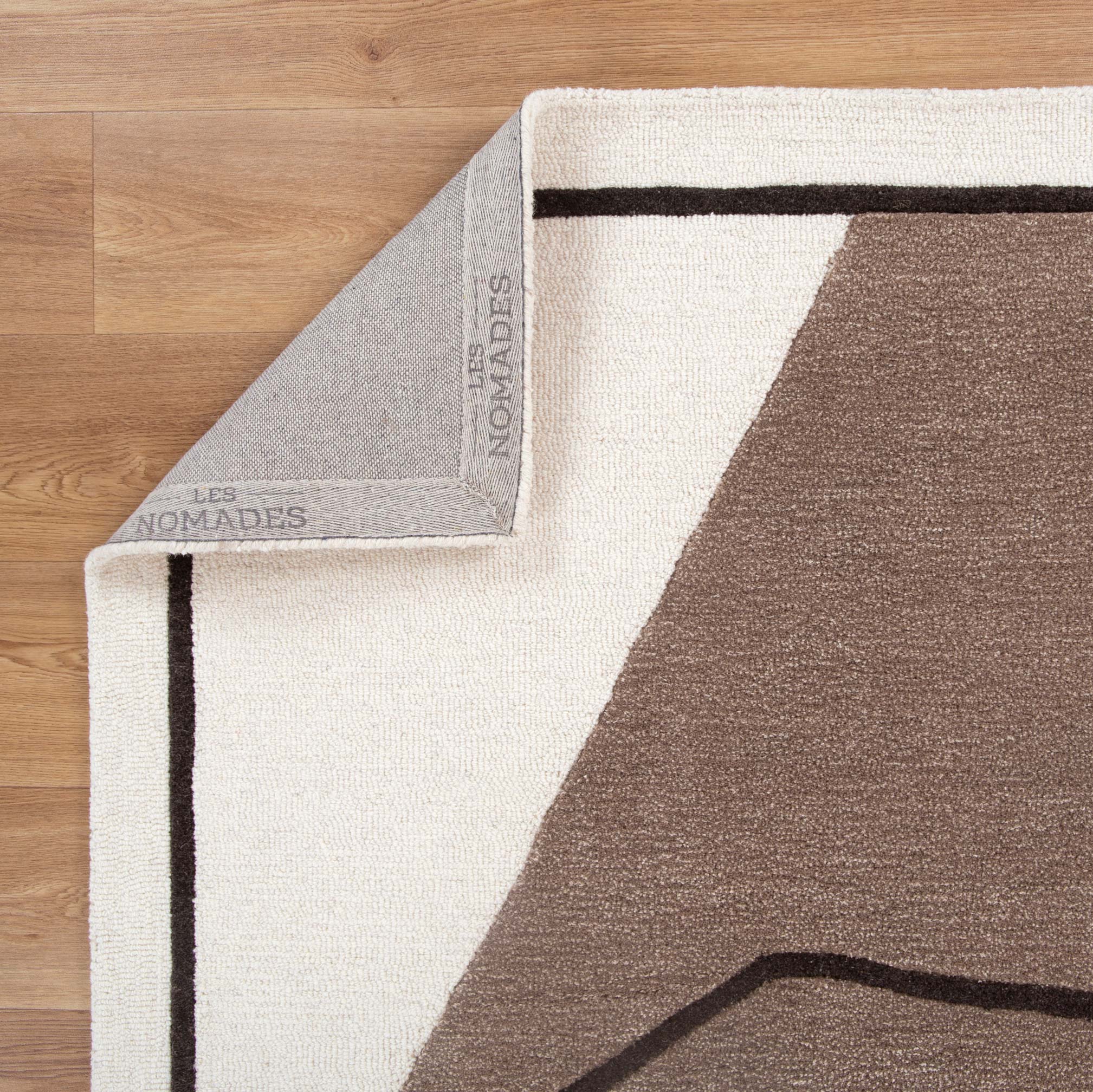 Minimalist Beige Hand - Tufted 100% Wool Rug by Les Nomades