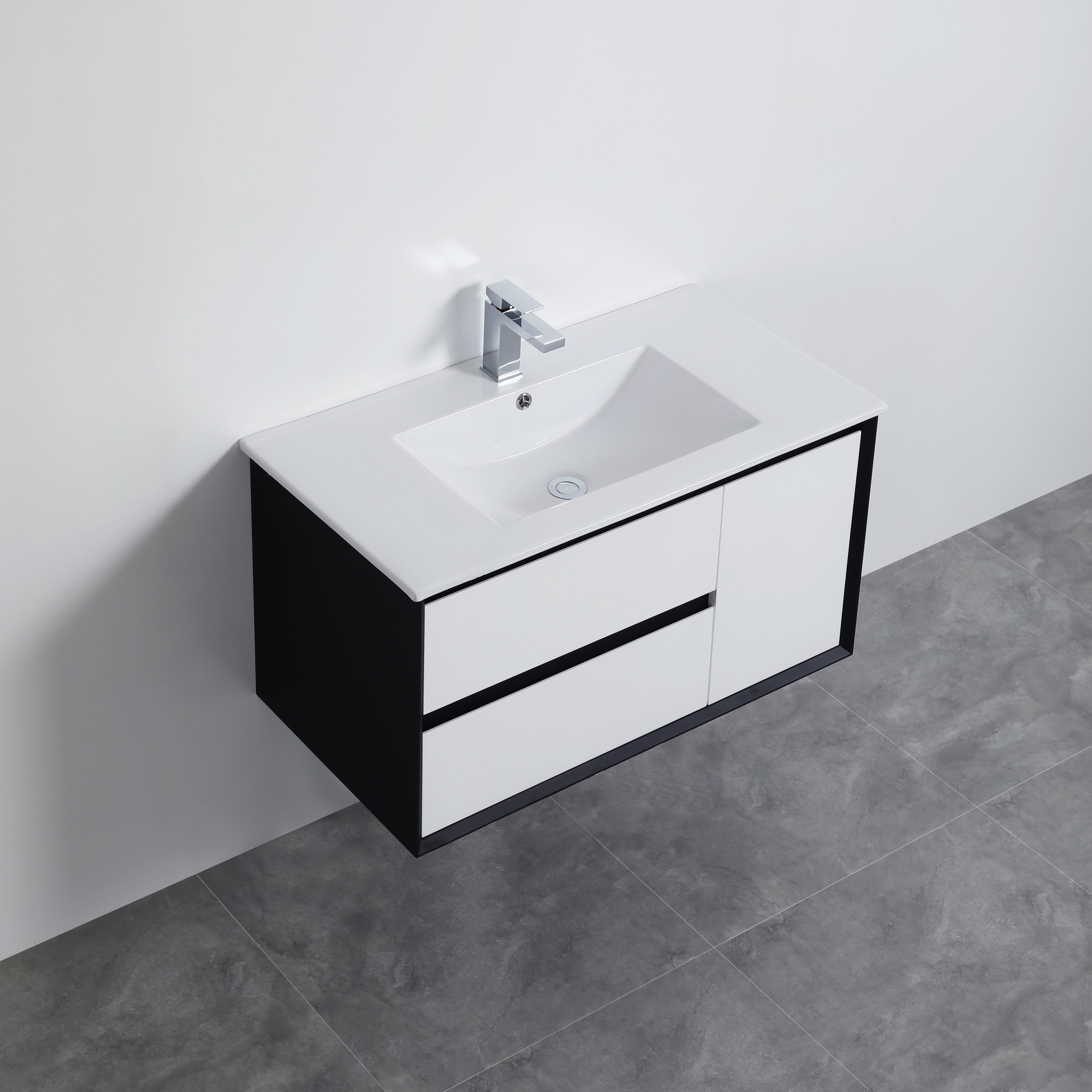 PETRA 900mm Wall - Hung PVC Vanity: Stylish Bathroom Upgrade