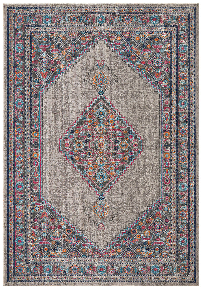 Diamond Grey Vintage - Inspired Eternal Whisper Power - Loomed Rug