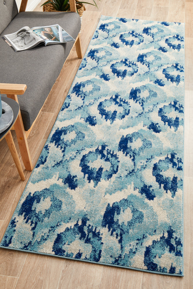 Hot Sale! Mirage Lesley Transitional Blue Runner Rug for Timeless Decor