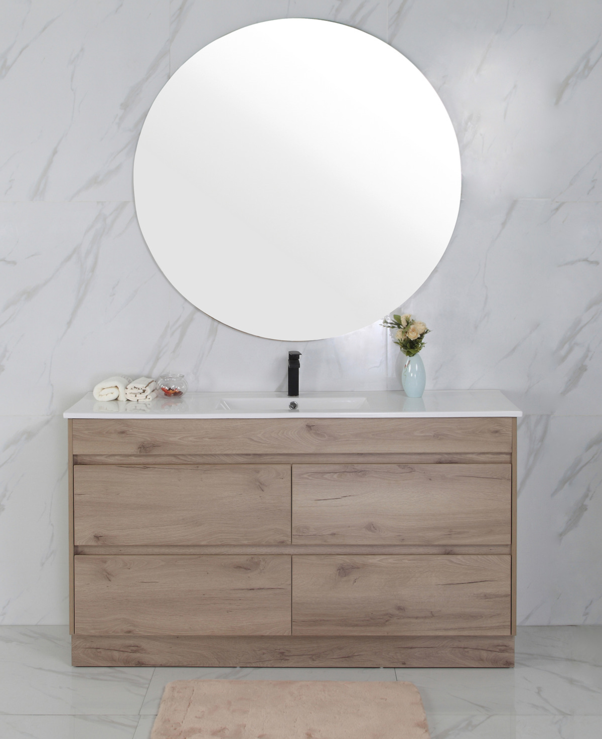 Get the Best MAX MDF Freestanding Vanity in Natural Oak - All Sizes Available