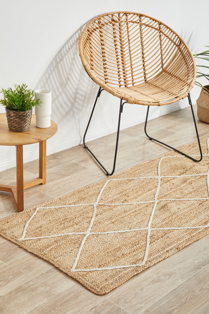 Noosa 222 Natural Jute Runner Rug - Stylish & Eco - Friendly