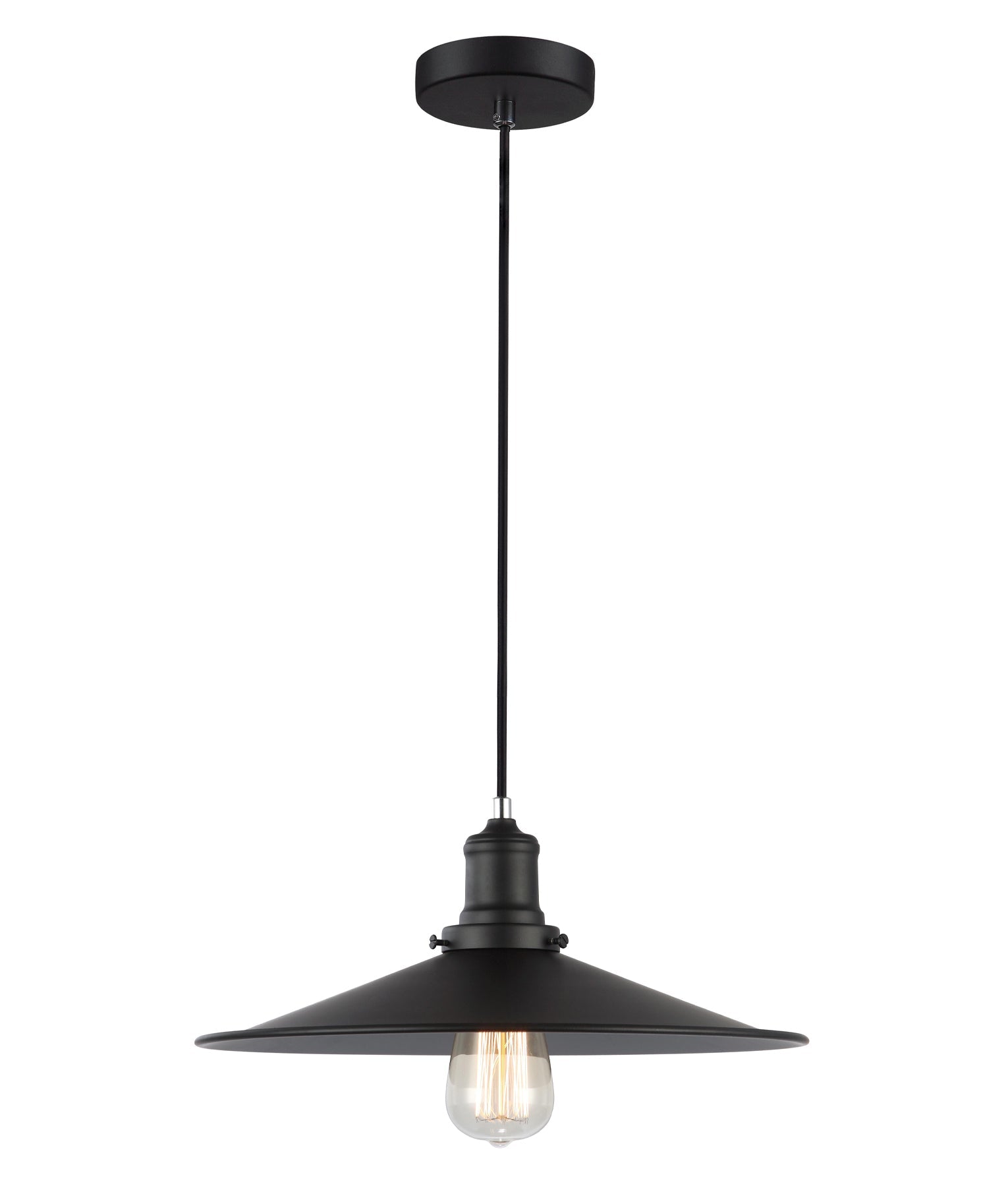 PIATTO Industrial-Style Black Coolie Single Pendant Lights for Interior
