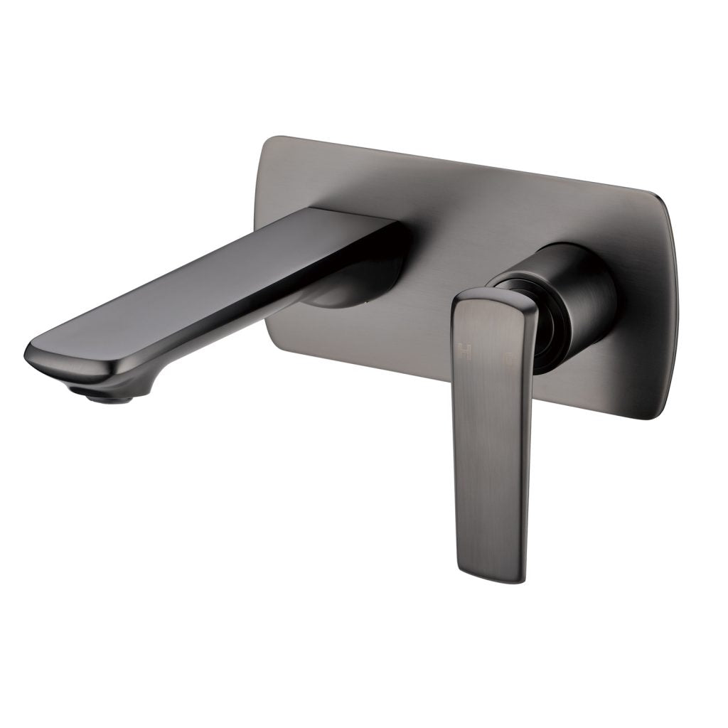 Hot Deal! Esperia Modern Gun Metal Grey Bathroom Wall Mixer with Spout