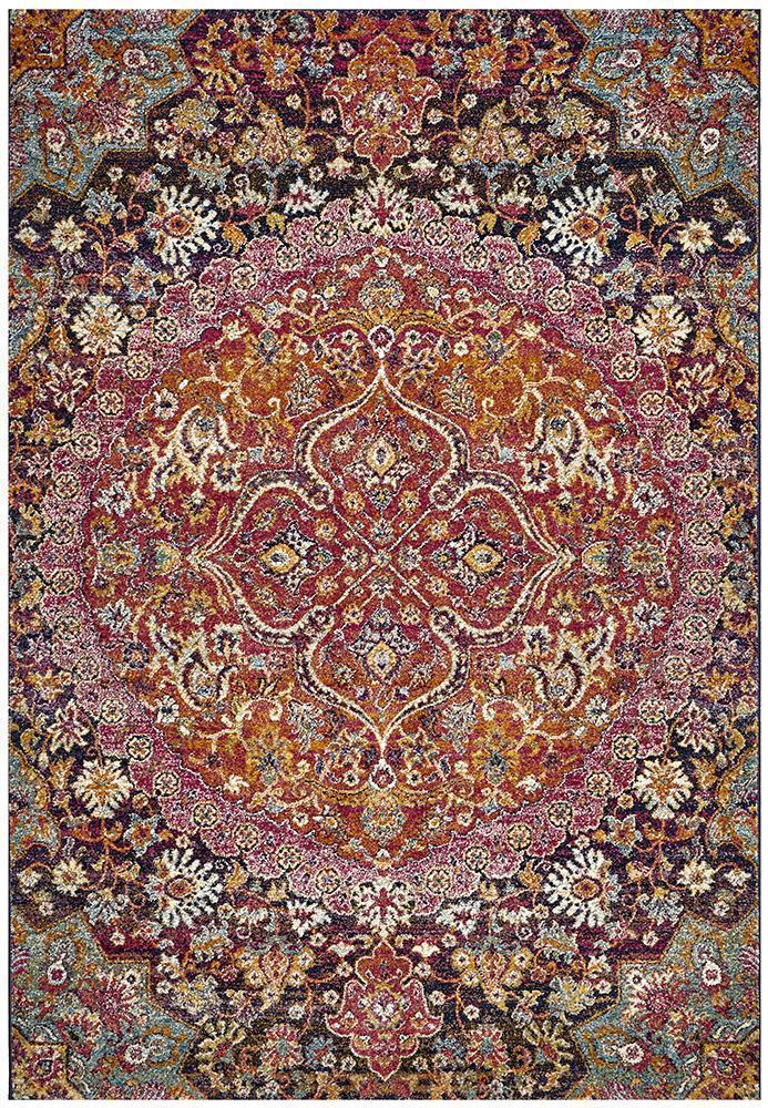 Preston Museum Multicolored Power-Loomed Polypropylene Rug