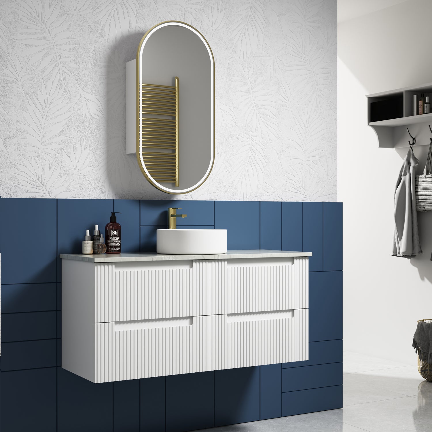 Matte White NEVA Wall - Hung Vanity Available in All Sizes