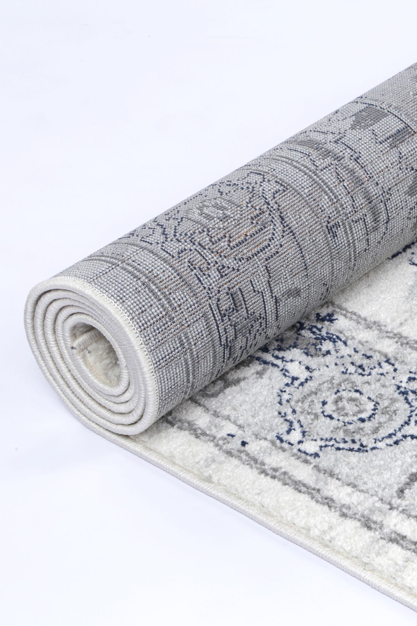 Stylish Grey and White Polypropylene Area Rug from Ligures Collection - Perfect for Any Room