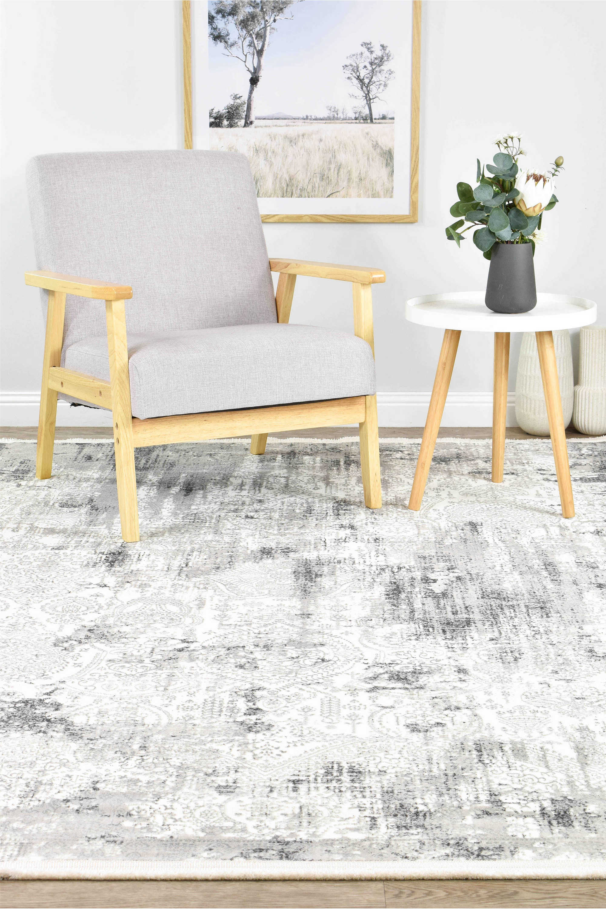 Harmonia 27084A Beige Polypropylene Rug with Soft Pile and Silky Sheen