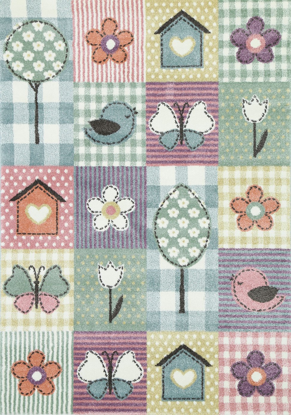 Nova Polypropylene Multi Patch Rug for Kids from Turkey