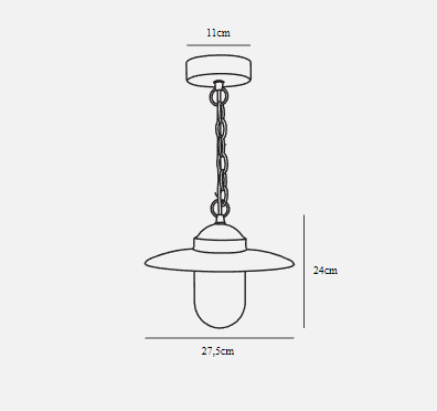 Nordlux Rusty Outdoor Pendant with Natural Brown Surface